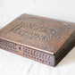 1892 Carved Wood Sloped Desk Box with "JM" Initials