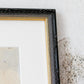 Antique Watercolor of Scottish Highlander and Mountains (c1880) in Custom Ornate Black and Gold Frame