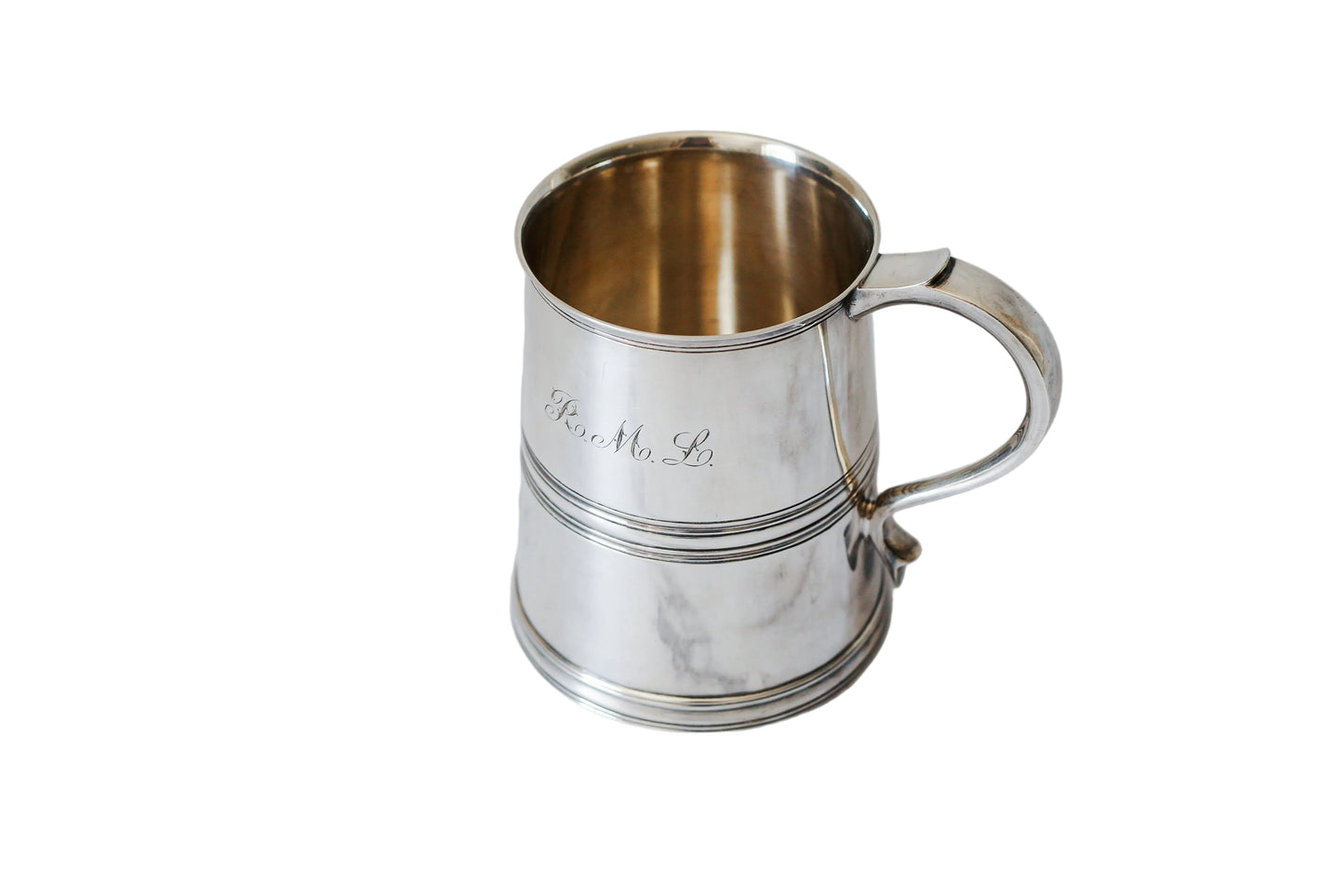 Antique Engraved Roberts & Belk Silverplate Tankard - "Romney Plate" Sheffield, c. 1920