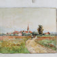 Antique Impressionist Countryside Landscape Oil Painting, c1920