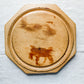 Simple Octagonal English Bread Board with Provenance, c1920