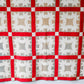 All Hands Round Vegetable Dyed Green and Turkey Red Quilt, c1880