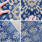 Antique Woven Blue and White Coverlet