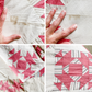 Set of Two Antique Matching Pink and White Broken Dishes Quilt TOPS, c1910