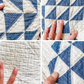 Antique Blue and White Ocean Wave Quilt, c1910