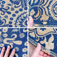 Antique Woven Blue and White Coverlet