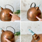 Vintage Art Deco Copper Kettle with Bird Whistle