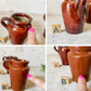 CHOICE Antique Brown Glazed Small Cream Jugs