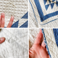 Antique Blue and White Ocean Wave Quilt, c1910