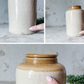 Vintage Large Tan Stoneware Pantry Jar
