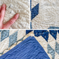 Vintage Blue and White Lone Star Quilt, c1950