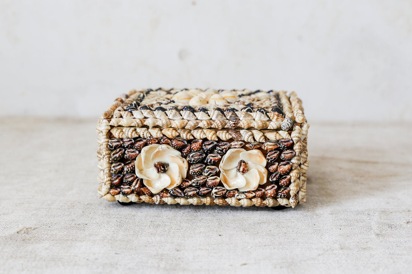 Mosaic Shell Decorated Trinket Box