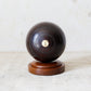 Edwardian Lignum Vitae Lawn Ball on Wooden Stand