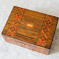 Antique Parquetry Inlaid Tunbridge-Style Stationery Box, c. 1870