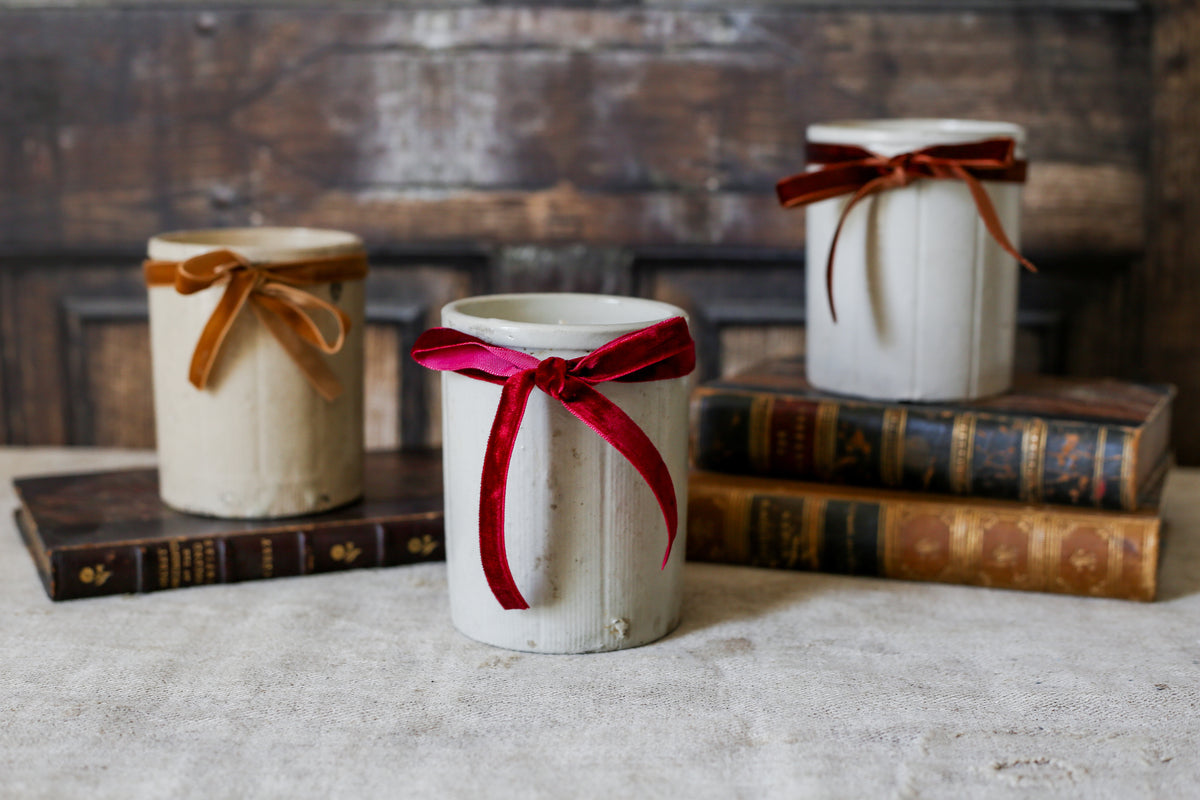 Antique English Stoneware Jar 10 oz. Candles
