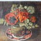 Antique Still Life of Poppies in Vase, Signed by R. Goodwin, ESK, c1890