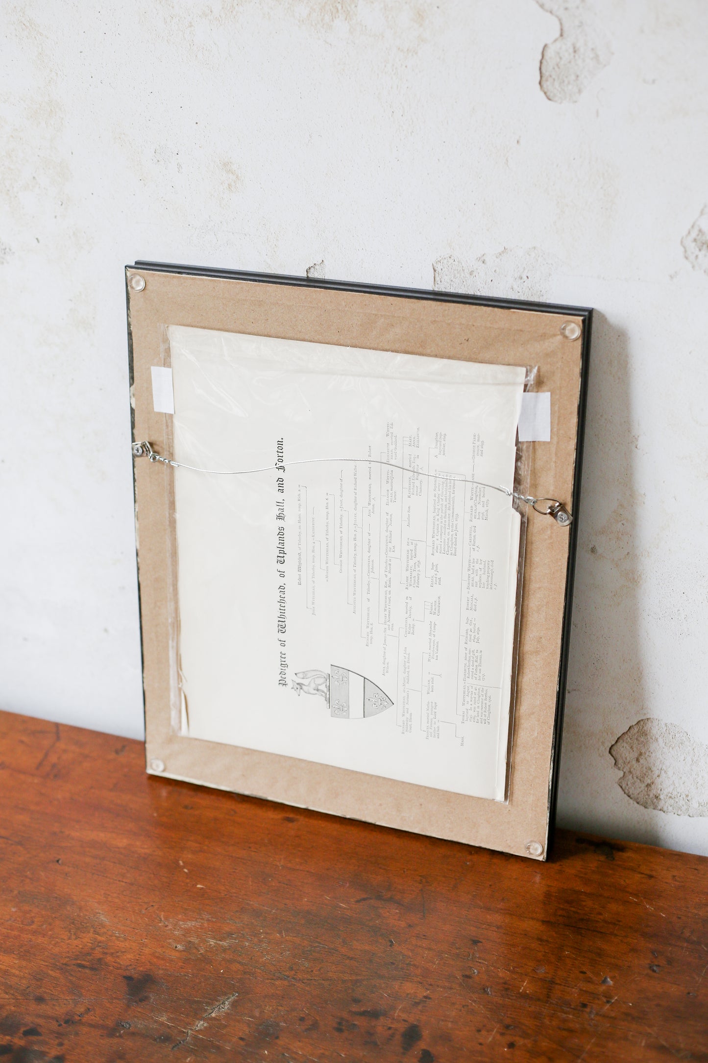 19th Century Coat of Arms of Col. Whitehead, Uplands Hall, Lancashire | Contemporary Black and Gilt Frame