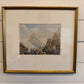 Watercolor painting South Stack lighthouse, Anglesey, Wales, dated 1852