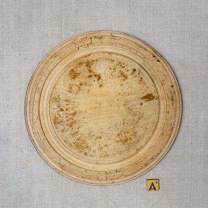 Vintage Carved Round English Bread Boards