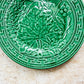 Antique Greek Key Border and Strawberry Greenware Majolica 9" Plate