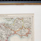 Antique 19th-Century Map of Southwest England by W. & A.K. Johnston in Custom Frame