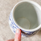 German Blue Onion Ceramic Barley Canister, c1900