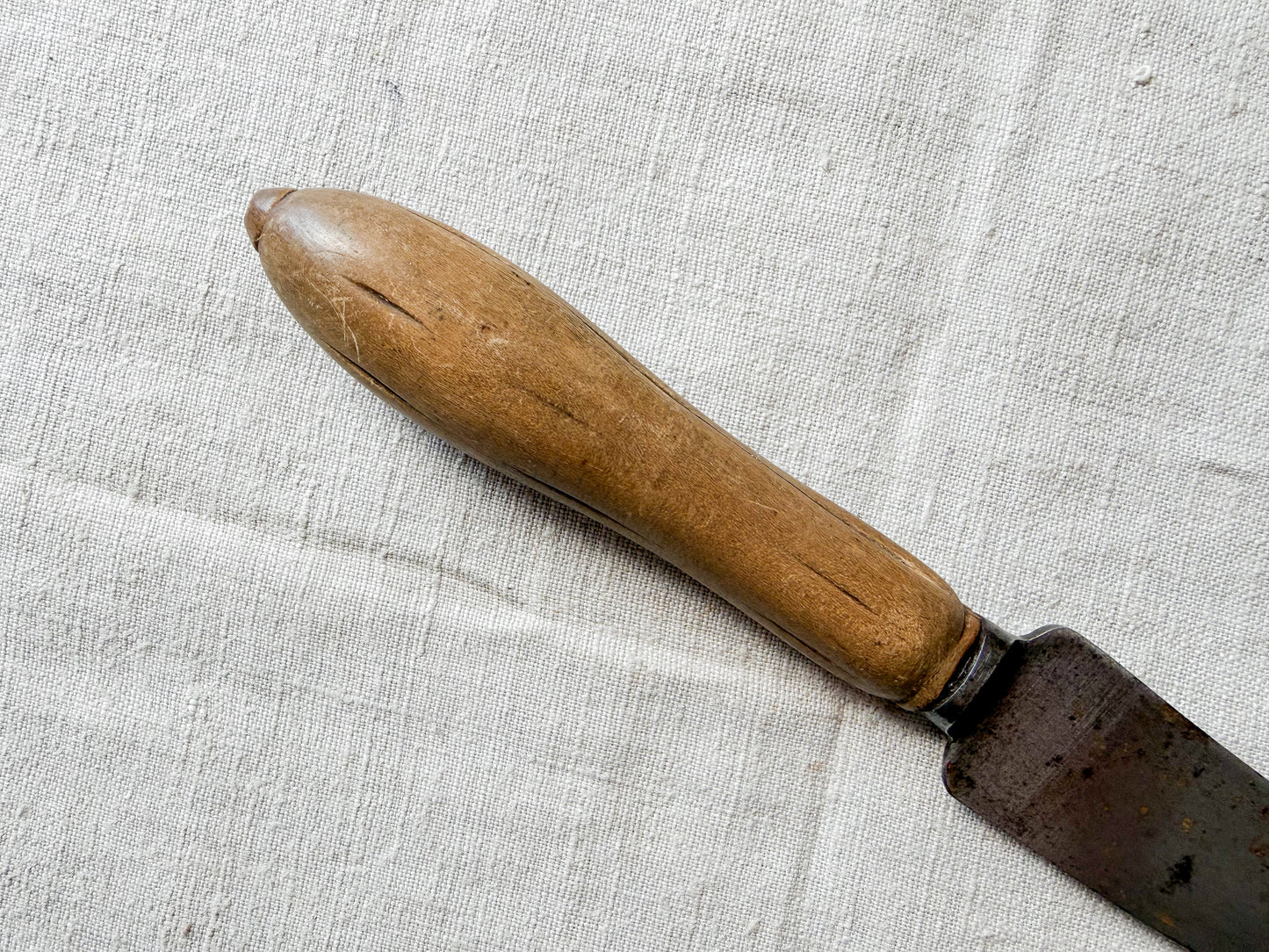 Antique Floral Carved Bread Knife