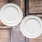 Set of 2 Copeland Palms & Egret Ironstone Polychrome 8.5" Salad Plates, c1870
