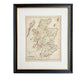 Antique 19th-Century Map of Scotland – W. & R. Chambers in Custom Black and Gold Frame