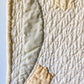 Vintage Yellow and Green Tulip Swirl Applique Sateen Quilt, c1930