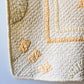 Vintage Yellow and Green Tulip Swirl Applique Sateen Quilt, c1930