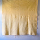 Vintage Yellow and Green Tulip Swirl Applique Sateen Quilt, c1930
