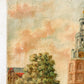 Antique Dutch Oil Painting of Montelbaanstoren Tower, Amsterdam