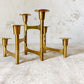 Vintage Midcentury Brass Folding Articulated Candlestick Centerpiece