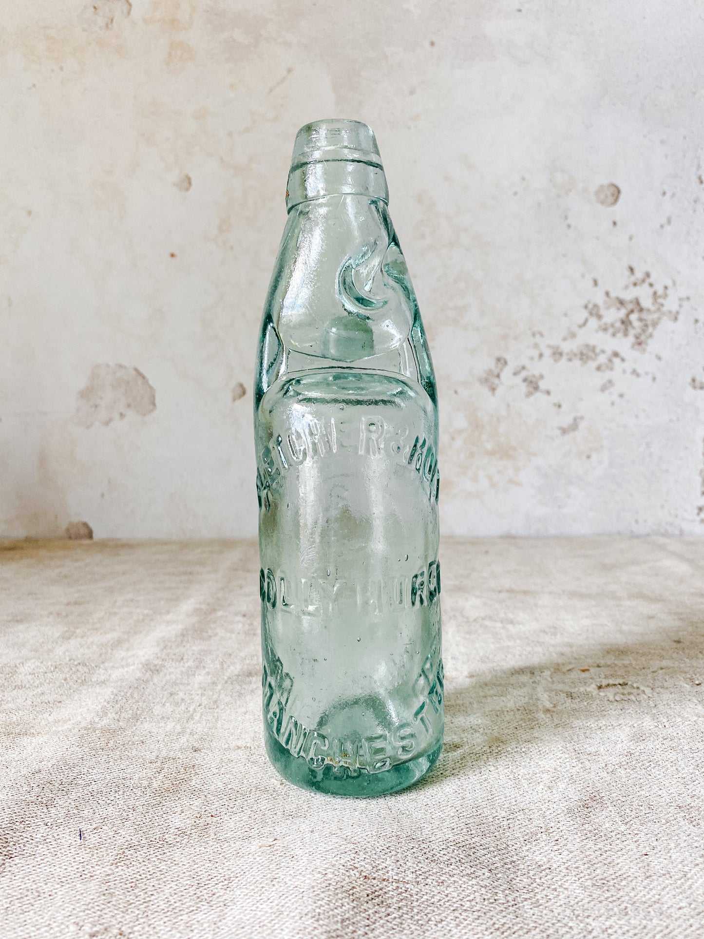 Antique English Pictorial Codd Bottle - Fletcher & Holt, Manchester