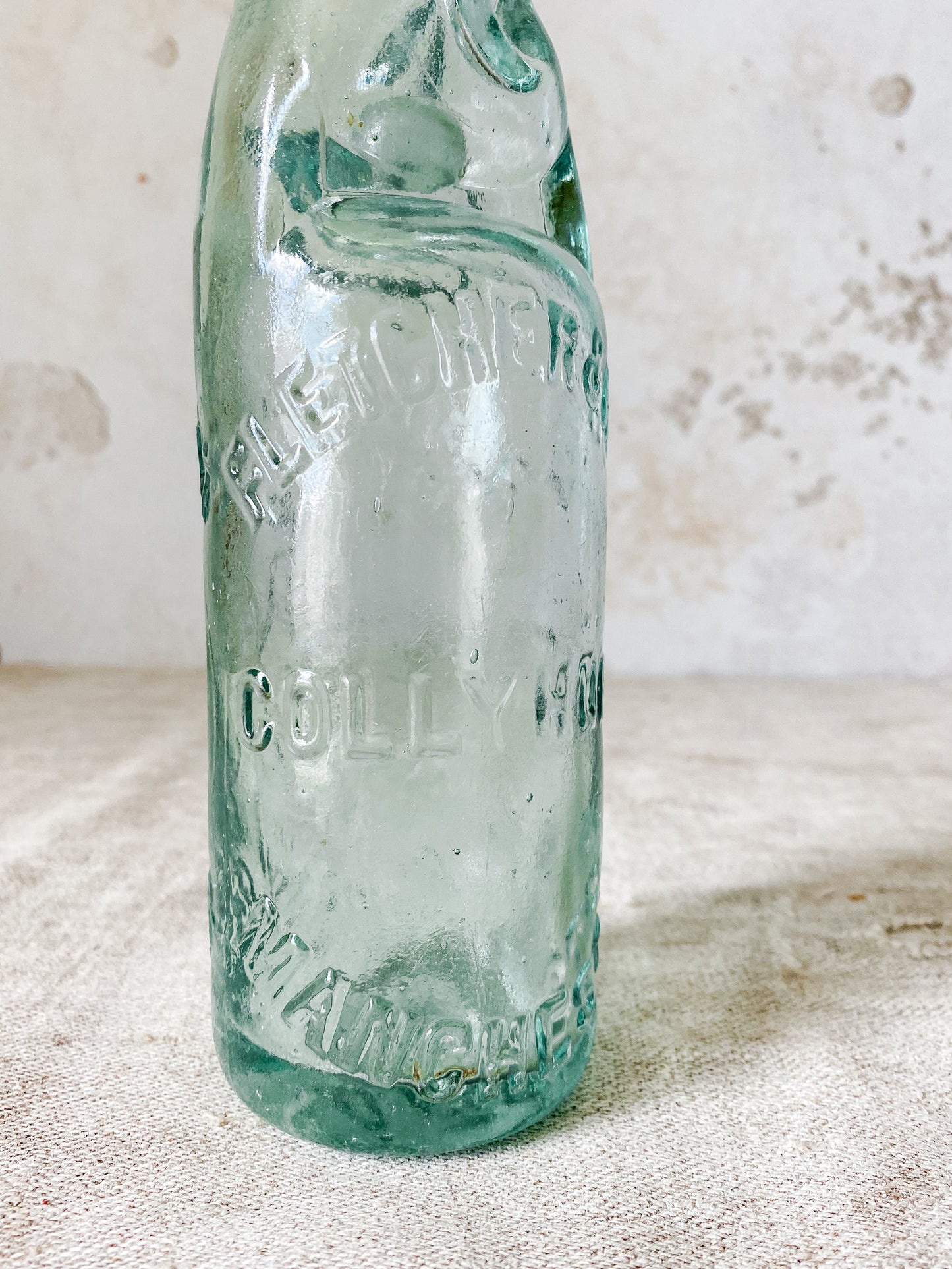 Antique English Pictorial Codd Bottle - Fletcher & Holt, Manchester