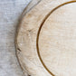 Antique Carved Round Wooden Breadboard