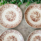 Set of 6 Antique Ironstone 7” Bowls - Chestnut by F & Co