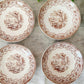 Set of 6 Antique Ironstone 7” Bowls - Chestnut by F & Co