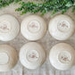 Set of 6 Antique Ironstone 7” Bowls - Chestnut by F & Co