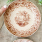 Set of 6 Antique Ironstone 7” Bowls - Chestnut by F & Co