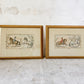 Pair Of Antique Hand Colored Horse Equestrian Engravings