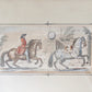 Pair Of Antique Hand Colored Horse Equestrian Engravings