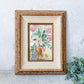 Vintage Watercolor Floral Still Life