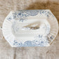 Antique “Avondale” Blue Transferware Ironstone Covered Vegetable Dish by W. & T. Adams