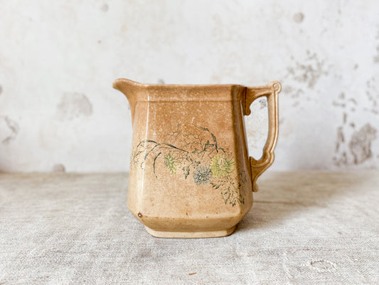 Antique Heavily Stained & Crazed Ironstone Pitcher