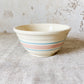 Vintage McCoy Ovenproof Blue & Pink Striped 8” Mixing Bowl