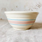 Vintage McCoy Ovenproof Blue & Pink Striped 8” Mixing Bowl
