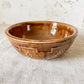 Vintage Monmouth Pottery Diamond Pattern Brown 9” Mixing Bowl
