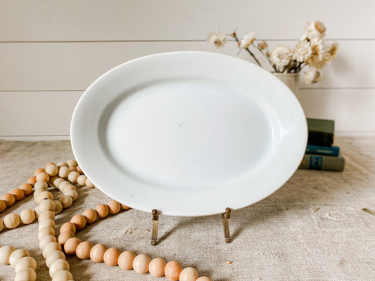 Antique Chunky Ironstone 11" Platter | John Edwards, England, c1880